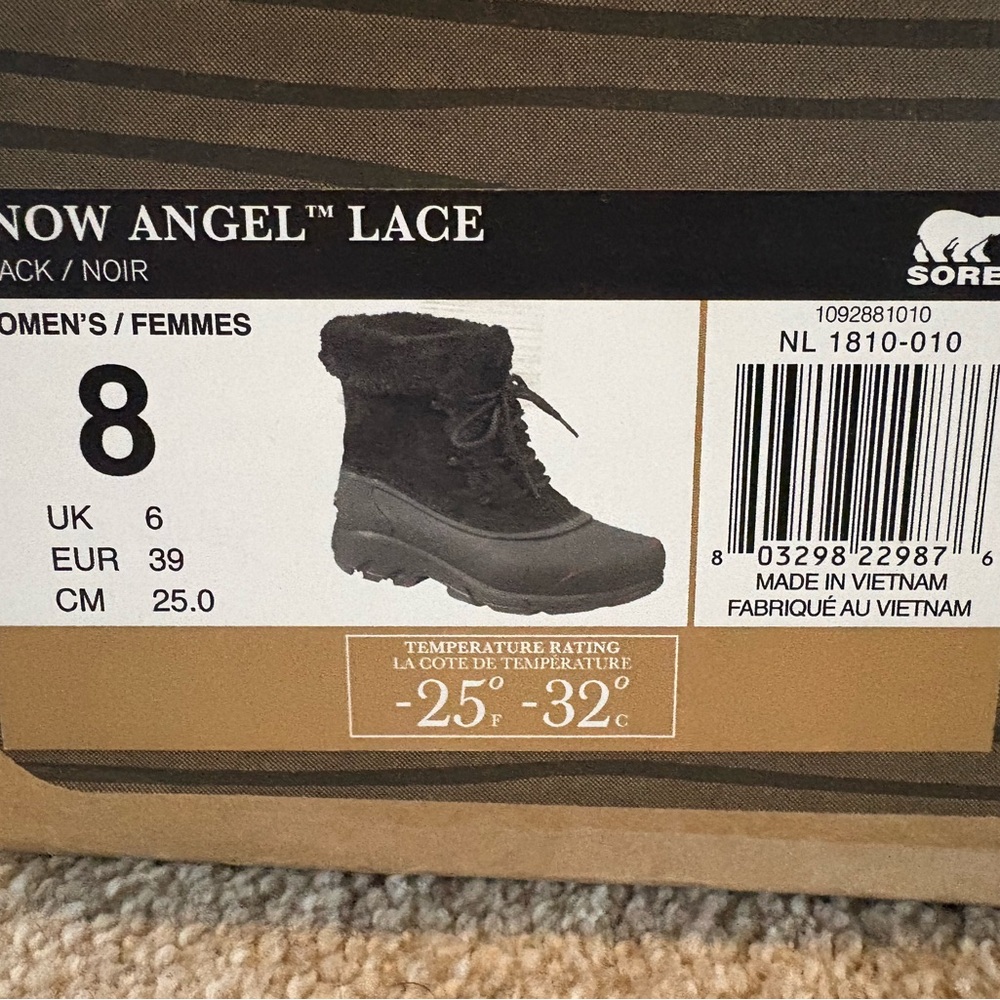 Sorel Women's Snow Angel Black Winter Boots - Picture 3 of 3